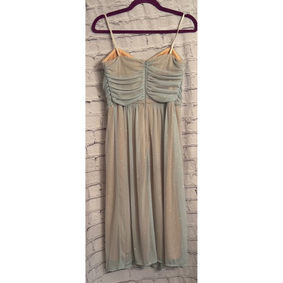 City Triangles Strapless Ruched‎ Embellished Waistline Mint Green Formal size 11 - Picture 3 of 5
